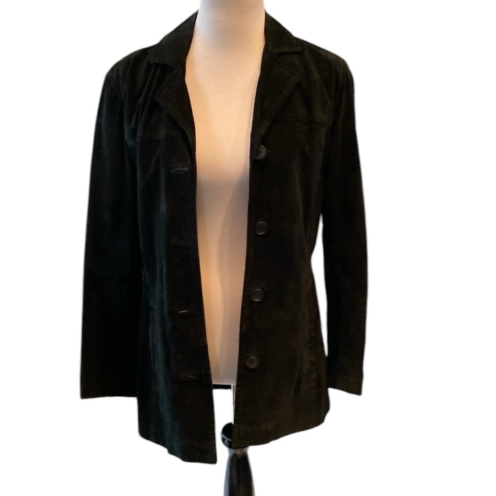 G III Black Suede Leather Jacket